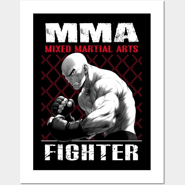 MMA Fighter – Anime Shirt Wall Art by KAIGAME Art